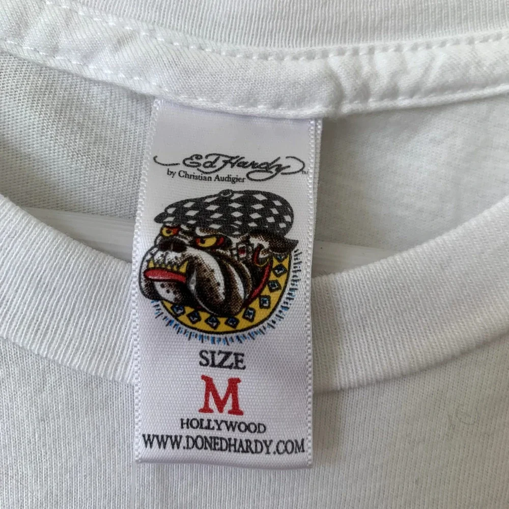 Ed Hardy White Tiger Graphic Tee - Picture 8 of 14